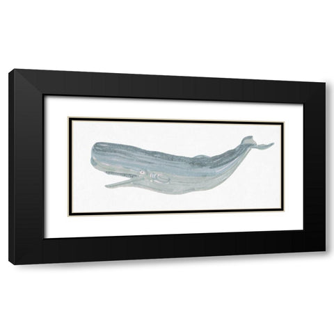 Humpback Whale II Black Modern Wood Framed Art Print with Double Matting by Stellar Design Studio