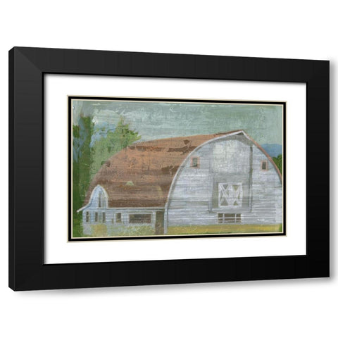 Country Barn II Black Modern Wood Framed Art Print with Double Matting by Stellar Design Studio