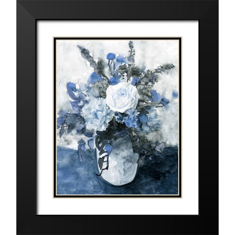 Garden Vase II Black Modern Wood Framed Art Print with Double Matting by Stellar Design Studio