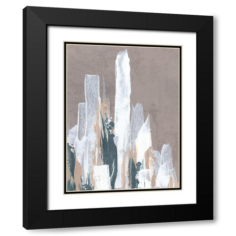Shape of Form II Black Modern Wood Framed Art Print with Double Matting by J:L Design