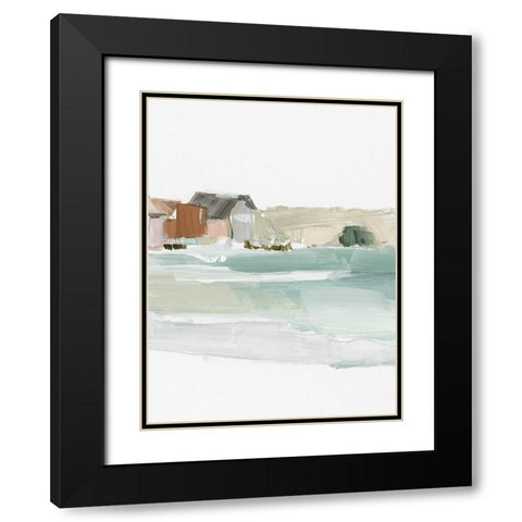 Seaside Tranquility II Black Modern Wood Framed Art Print with Double Matting by Pepe, Susan