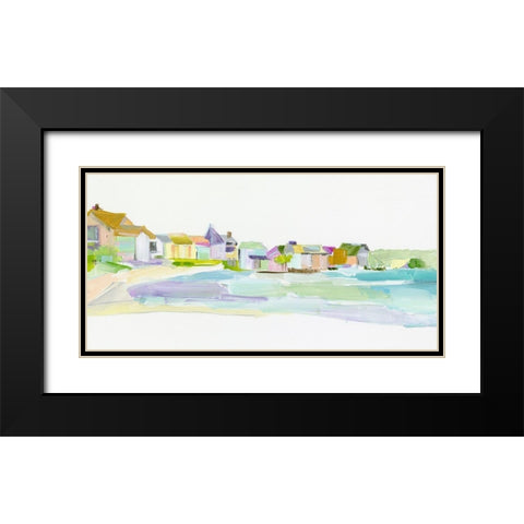 Bright Seaside Tranquility Black Modern Wood Framed Art Print with Double Matting by Pepe, Susan