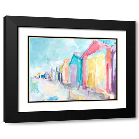 Brighton Beach  Black Modern Wood Framed Art Print with Double Matting by Pepe, Susan