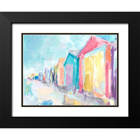 Brighton Beach  Black Modern Wood Framed Art Print with Double Matting by Pepe, Susan