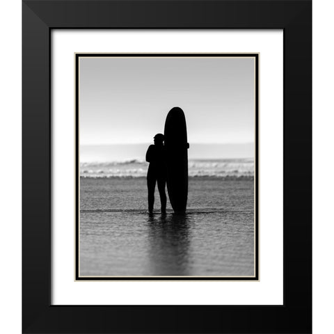 Contemplation  Black Modern Wood Framed Art Print with Double Matting by Paul, Martin