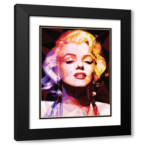 Marilyn Black Modern Wood Framed Art Print with Double Matting by Varrasso, Enrico
