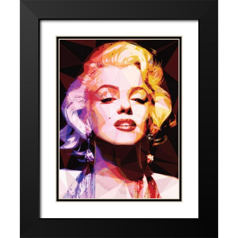 Marilyn Black Modern Wood Framed Art Print with Double Matting by Varrasso, Enrico