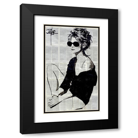 Summers End  Black Modern Wood Framed Art Print with Double Matting by Jover, Loui