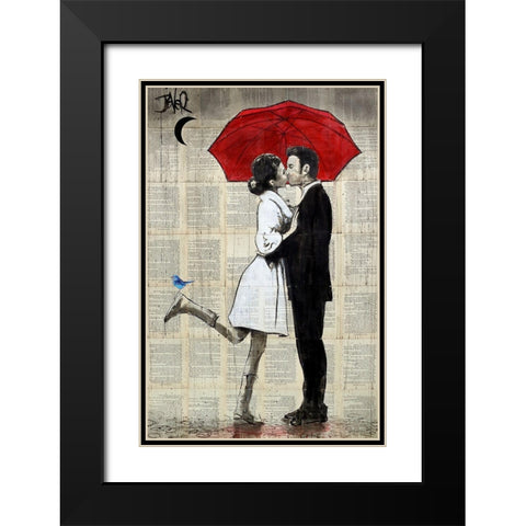 Magical Rain Black Modern Wood Framed Art Print with Double Matting by Jover, Loui