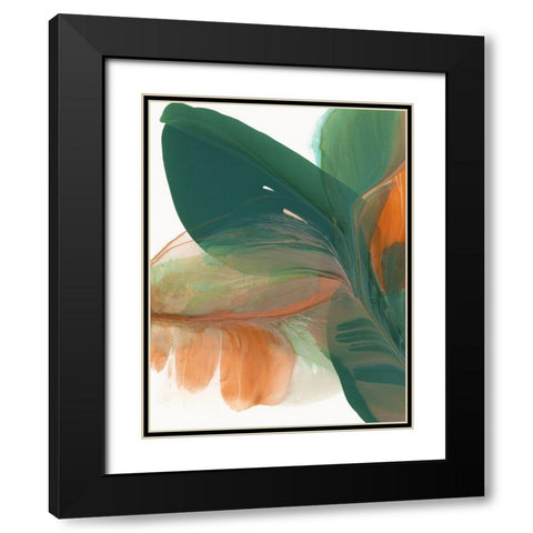 Green Parrot I  Black Modern Wood Framed Art Print with Double Matting by McFarland, Vicki