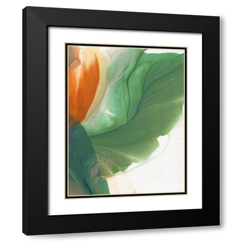 Green Parrot II  Black Modern Wood Framed Art Print with Double Matting by McFarland, Vicki