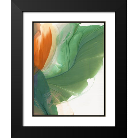 Green Parrot II  Black Modern Wood Framed Art Print with Double Matting by McFarland, Vicki