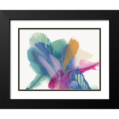 Blooming Purple Black Modern Wood Framed Art Print with Double Matting by McFarland, Vicki