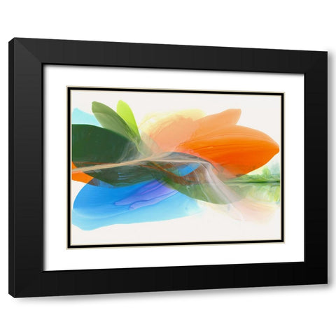 Orange Burst Black Modern Wood Framed Art Print with Double Matting by McFarland, Vicki