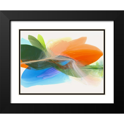 Orange Burst Black Modern Wood Framed Art Print with Double Matting by McFarland, Vicki