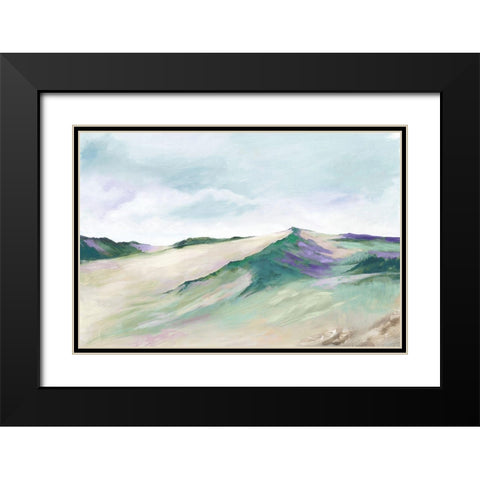 Calming Oasis I  Black Modern Wood Framed Art Print with Double Matting by Mavis, Luna