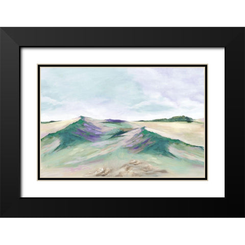 Calming Oasis II Black Modern Wood Framed Art Print with Double Matting by Mavis, Luna