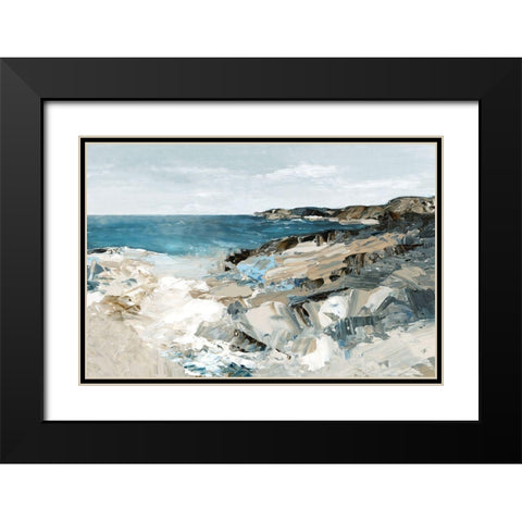 The Shore II Black Modern Wood Framed Art Print with Double Matting by Mavis, Luna