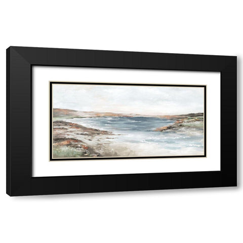 Calm Seacoast  Black Modern Wood Framed Art Print with Double Matting by Mavis, Luna