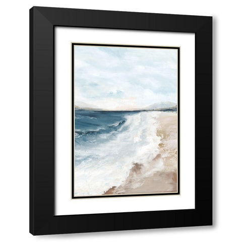 Walk on Beach I  Black Modern Wood Framed Art Print with Double Matting by Mavis, Luna