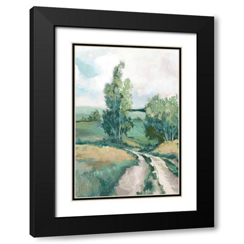 Tuscany Hills  Black Modern Wood Framed Art Print with Double Matting by Mavis, Luna