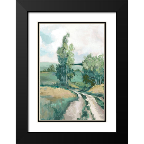 Tuscany Hills  Black Modern Wood Framed Art Print with Double Matting by Mavis, Luna