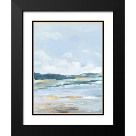 Coastal Blue Mountains II Black Modern Wood Framed Art Print with Double Matting by Mavis, Luna