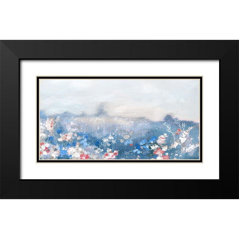 Paradise of Flowers Black Modern Wood Framed Art Print with Double Matting by Mavis, Luna