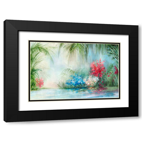 Rainforest Serenade Black Modern Wood Framed Art Print with Double Matting by Mavis, Luna