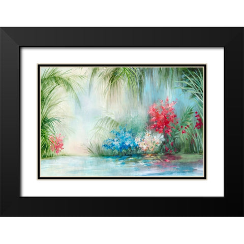 Rainforest Serenade Black Modern Wood Framed Art Print with Double Matting by Mavis, Luna