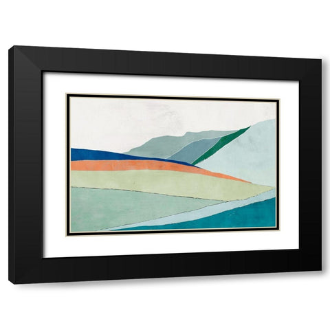 Hills Beneath Roving Sun Black Modern Wood Framed Art Print with Double Matting by Cacho, E.L.