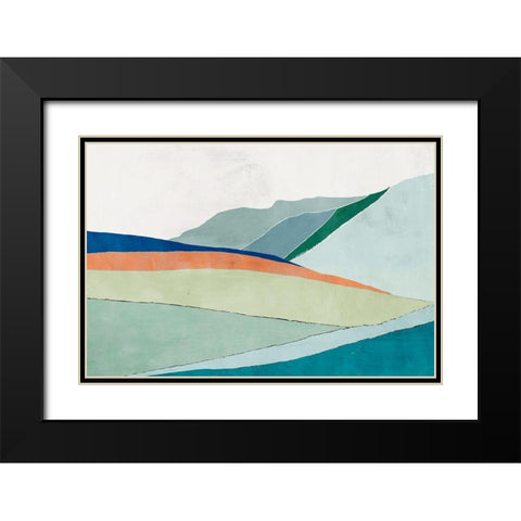 Hills Beneath Roving Sun Black Modern Wood Framed Art Print with Double Matting by Cacho, E.L.