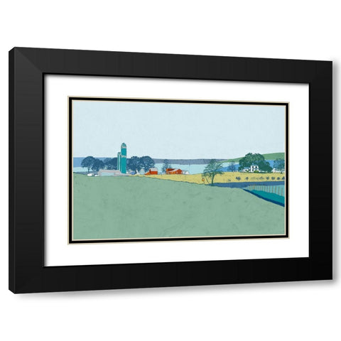 Pallor of Dawn Traces Black Modern Wood Framed Art Print with Double Matting by Cacho, E.L.