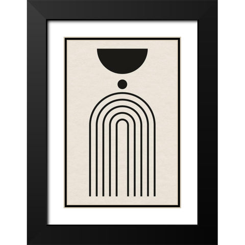 Geometric Minimalist I  Black Modern Wood Framed Art Print with Double Matting by William, Gary