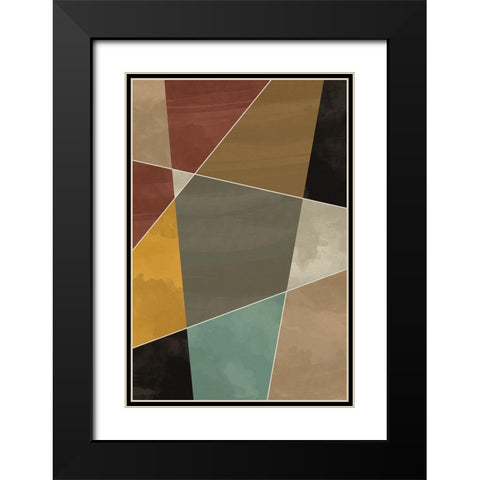Geometric Jewels I  Black Modern Wood Framed Art Print with Double Matting by William, Gary