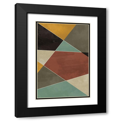 Geometric Jewels II  Black Modern Wood Framed Art Print with Double Matting by William, Gary