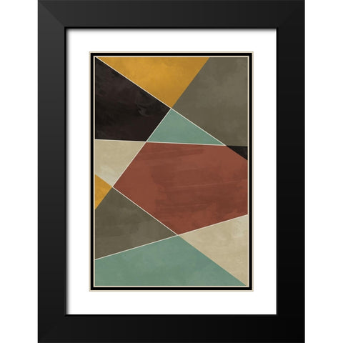 Geometric Jewels II  Black Modern Wood Framed Art Print with Double Matting by William, Gary