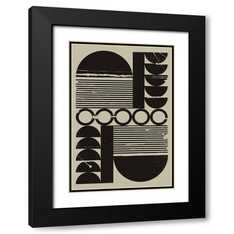 Black Alignment I  Black Modern Wood Framed Art Print with Double Matting by William, Gary