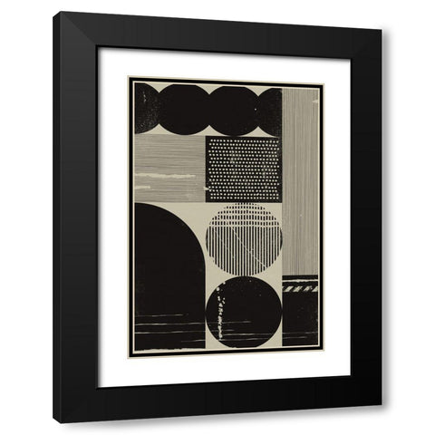 Black Alignment II Black Modern Wood Framed Art Print with Double Matting by William, Gary