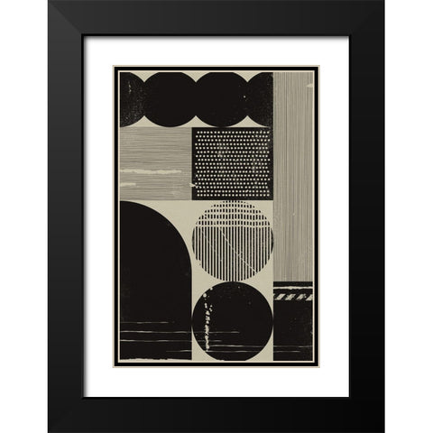 Black Alignment II Black Modern Wood Framed Art Print with Double Matting by William, Gary