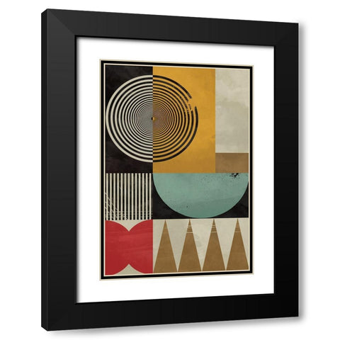 Colourful Heart I  Black Modern Wood Framed Art Print with Double Matting by William, Gary
