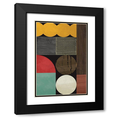 Colourful Heart II  Black Modern Wood Framed Art Print with Double Matting by William, Gary