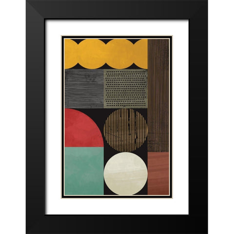 Colourful Heart II  Black Modern Wood Framed Art Print with Double Matting by William, Gary