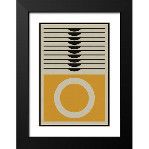 Yellow Ring Black Modern Wood Framed Art Print with Double Matting by Williams, Gary