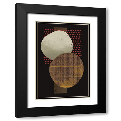 Abstract Geo II Black Modern Wood Framed Art Print with Double Matting by William, Gary
