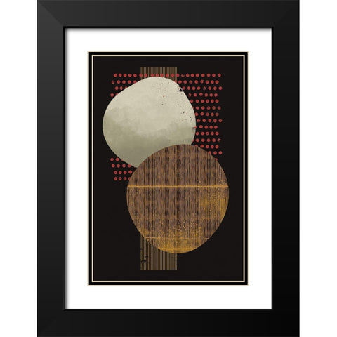 Abstract Geo II Black Modern Wood Framed Art Print with Double Matting by William, Gary