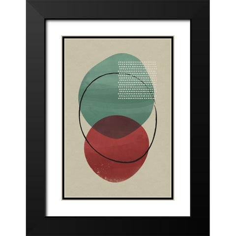 Geometric Hues I  Black Modern Wood Framed Art Print with Double Matting by William, Gary