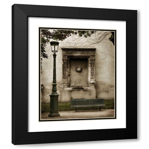 Among the Ruins Black Modern Wood Framed Art Print with Double Matting by White, Milla