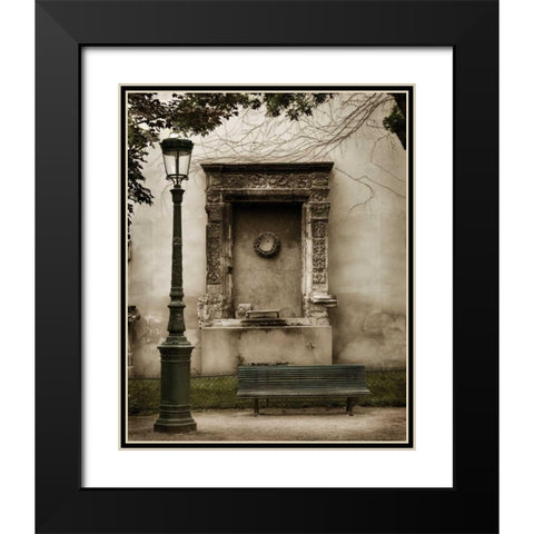 Among the Ruins Black Modern Wood Framed Art Print with Double Matting by White, Milla