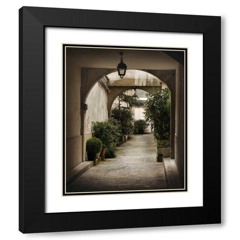 Through the Arches Black Modern Wood Framed Art Print with Double Matting by White, Milla
